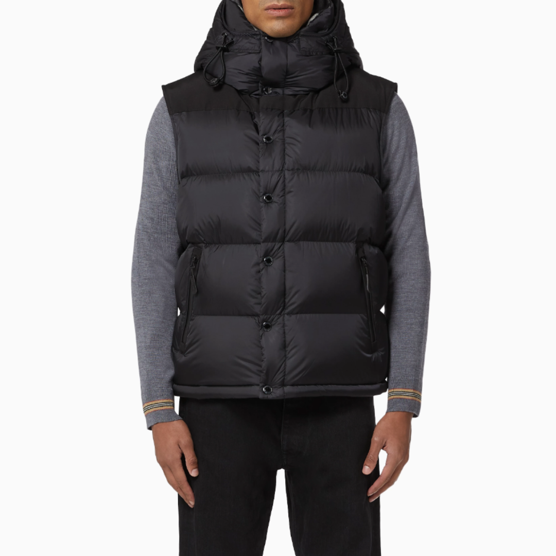 Detachable Sleeve Hooded Puffer Jacket
