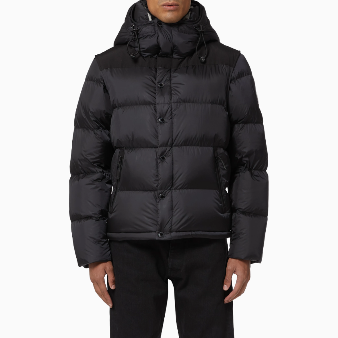 Detachable Sleeve Hooded Puffer Jacket