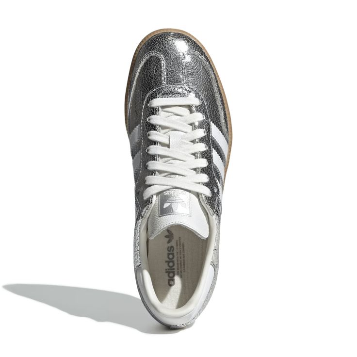 Samba OG Silver Metallic Cracked Leather
